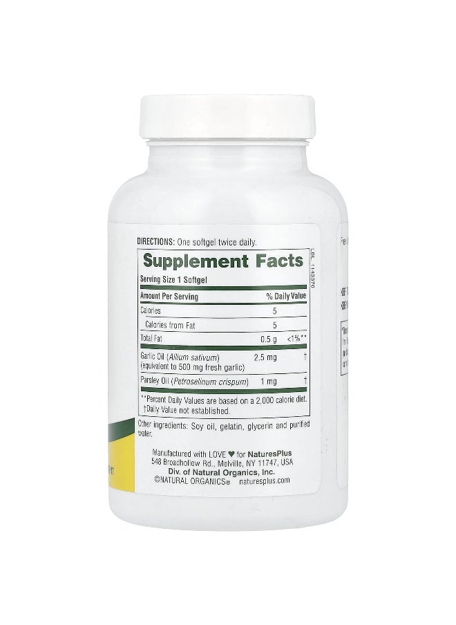 NaturesPlus, Garlic and Parsley Oil, 180 Softgels