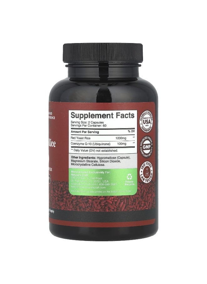 Nature's Craft, Red Yeast Rice + CoQ10, 120 Capsules