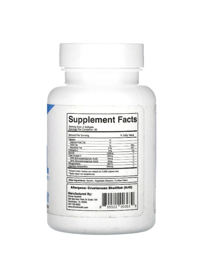 Divine Health, Dr. Colbert M.D. Living Krill, 1,000 mg , 60 Softgels (500 mg per Softgel)