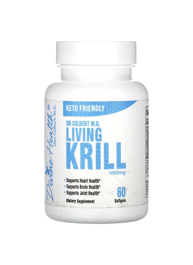 Divine Health, Dr. Colbert M.D. Living Krill, 1,000 mg , 60 Softgels (500 mg per Softgel)
