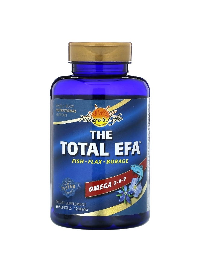 Nature's Life, The Total EFA, Omega 3-6-9, 1,200 mg, 90 Softgels