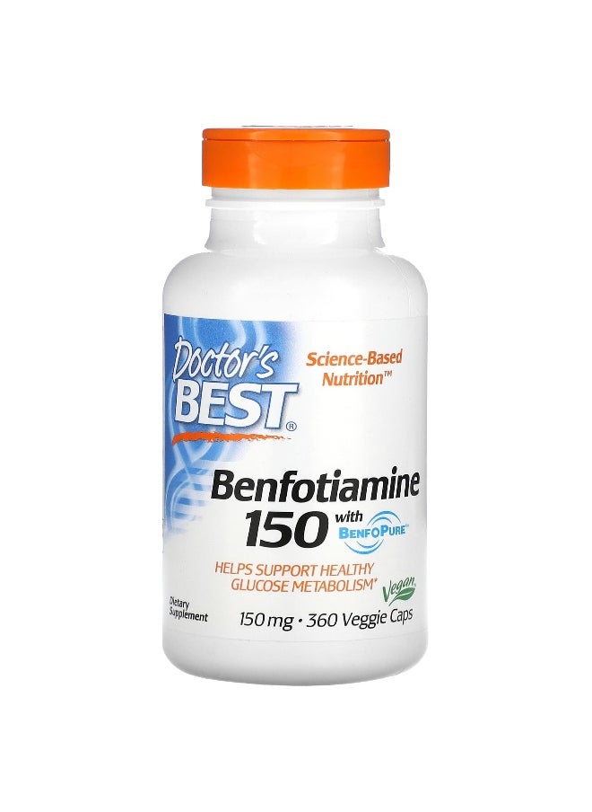 Doctor's Best, Benfotiamine with BenfoPure, 150 mg, 360 Veggie Caps