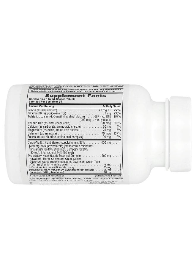 NaturesPlus, HeartBeat®, Cardiovascular Support, 90 Heart-Shaped Tablets