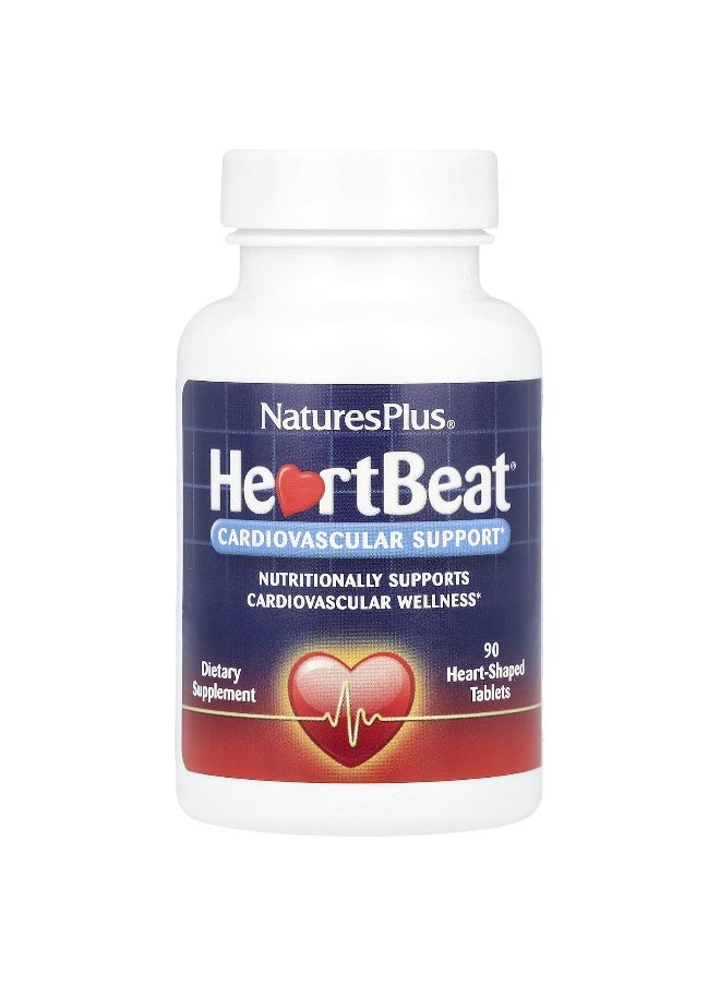 NaturesPlus, HeartBeat®, Cardiovascular Support, 90 Heart-Shaped Tablets