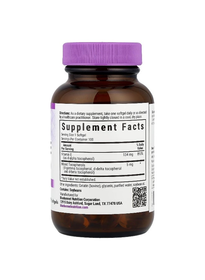 Bluebonnet Nutrition, Vitamin E, 100 Softgels