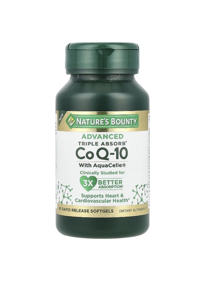 Nature's Bounty, Advanced Triple Absorb CoQ-10, 100 mg, 90 Rapid Release Softgels