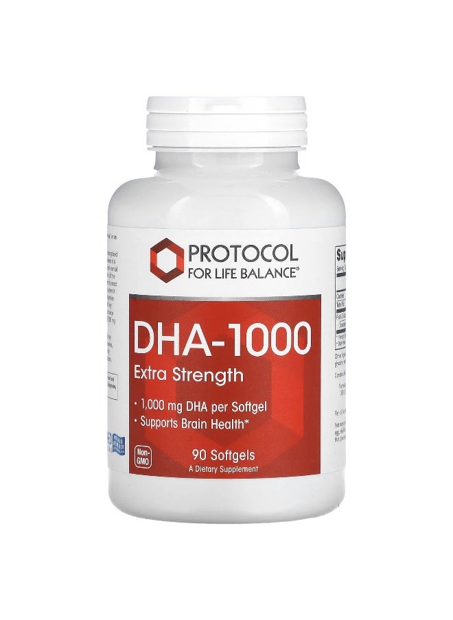 Protocol for Life Balance, DHA-100, Extra Strength, 1,000 mg, 90 Softgels