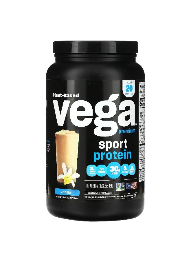 Vega, Sport, Plant-Based Premium Protein, Vanilla, 1 lb 13.2 oz (828 g)