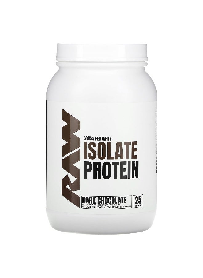 Raw Nutrition, Grass Fed Whey Isolate Protein, Dark Chocolate, 1.97 lb (892.5 g)