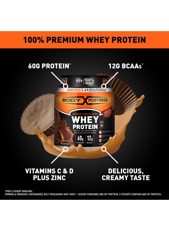 Body Fortress, Super Advanced Whey Protein, Chocolate Peanut Butter, 1.78 lb (810 g)