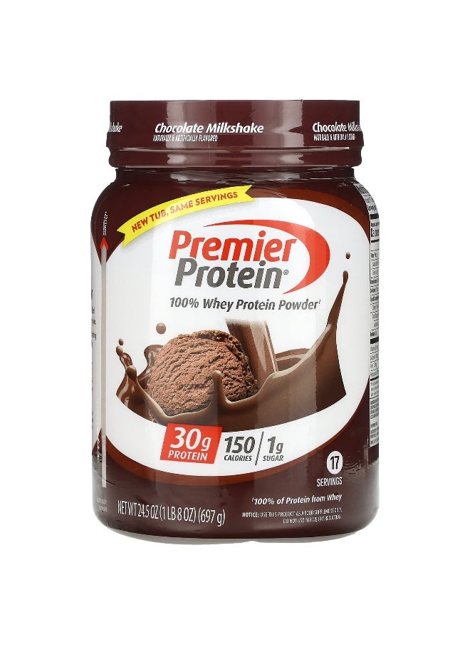 Premier Protein, 100% Whey Protein Powder, Chocolate Milkshake, 1 lb 8 oz (697 g)