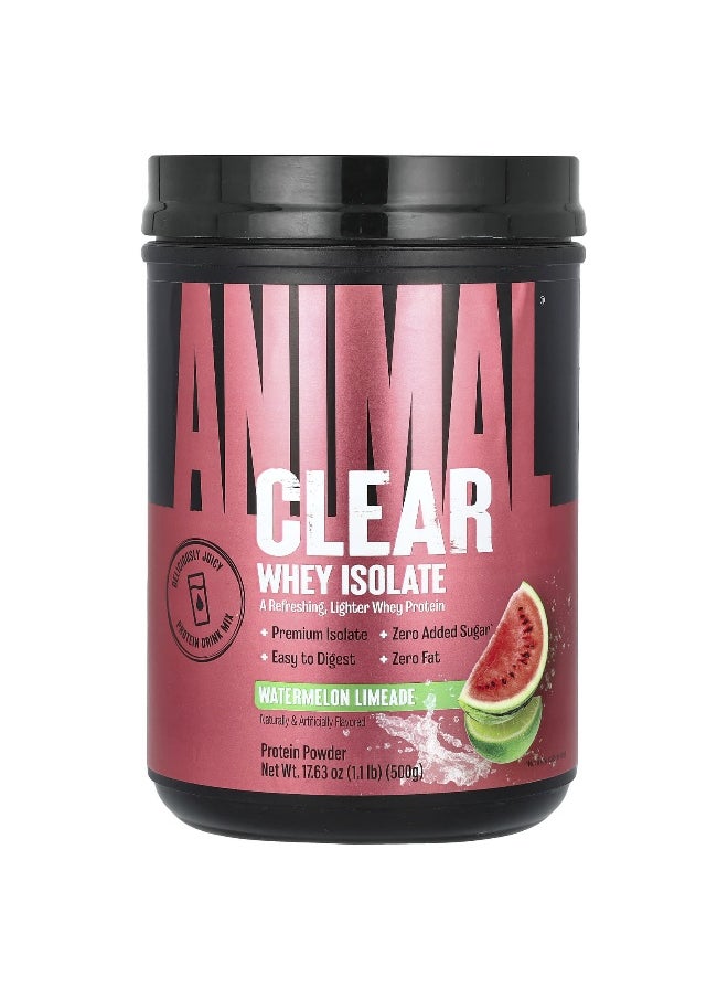 Animal, Clear Whey Isolate, Watermelon Limeade, 1.1 lb (500 g)