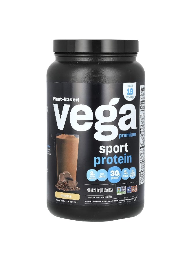Vega, Sport, Plant-Based Premium Protein, Mocha, 1 lb 13 oz (812 g)