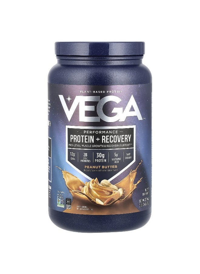 Vega, Performance, Protein + Recovery, Peanut Butter, 1 lb 12 oz (815 g)