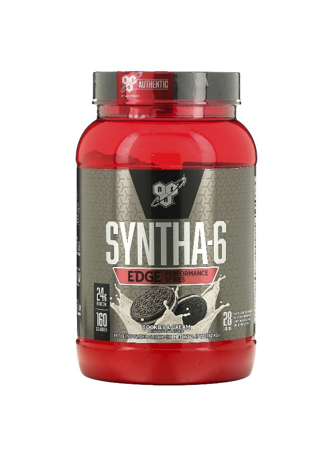 BSN, Syntha-6 Edge®, Protein Powder Drink Mix, Cookies & Cream, 2.47 lb (1.12 kg)