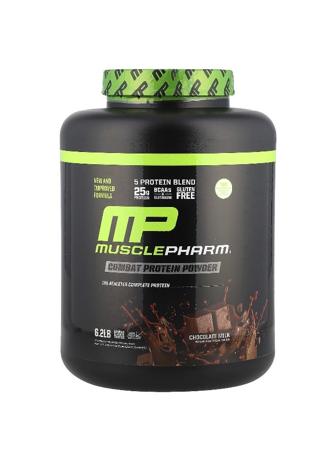 MusclePharm, Combat Protein Powder, Chocolate Milk, 6.2 lb (2,831 g)