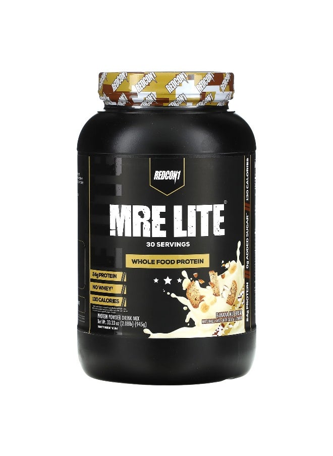 Redcon1, MRE Lite, Whole Food Protein, Banana Nut Bread, 2.08 lb (945 g)