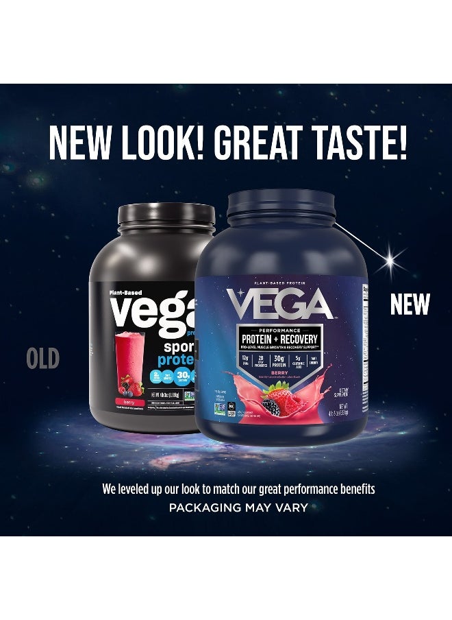 Vega, Plant-Based Protein, Performance Protein + Recovery,  Berry, 4 lb 3 oz (1.89 kg)