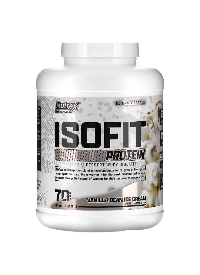 Nutrex Research, IsoFit Protein, Vanilla Bean Ice Cream, 5 lb (2,261 g)