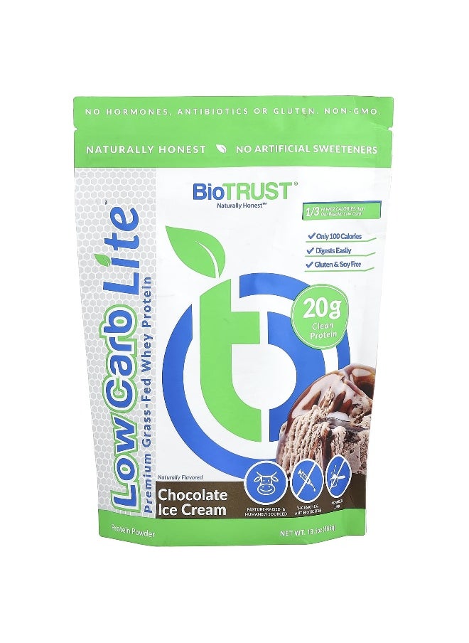BioTRUST, Low Carb Lite™, Premium Grass-Fed Whey Protein, Chocolate Ice Cream, 13.5 oz (385 g)
