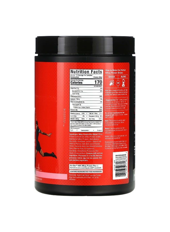 SIXSTAR, 100% Whey Protein Plus, Strawberry Smoothie, 1.8 lbs (816 g)