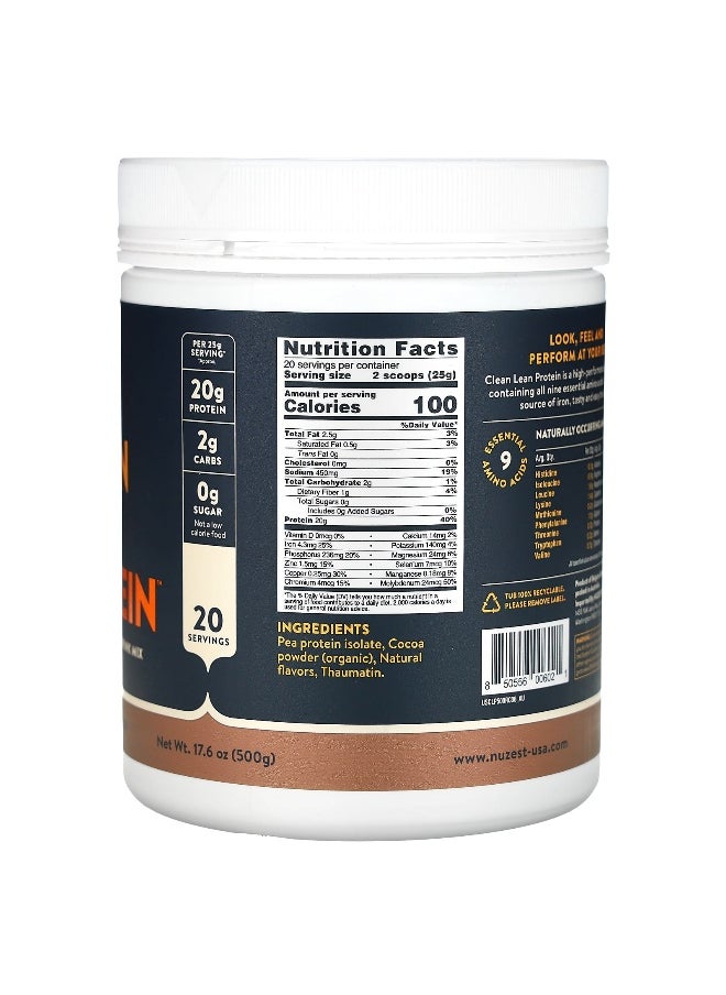 Nuzest, Clean Lean Protein, Rich Chocolate, 17.6 oz (500 g)