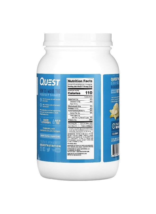 Quest Nutrition, Protein Powder, Vanilla Milkshake, 3 lb (1.36 kg)