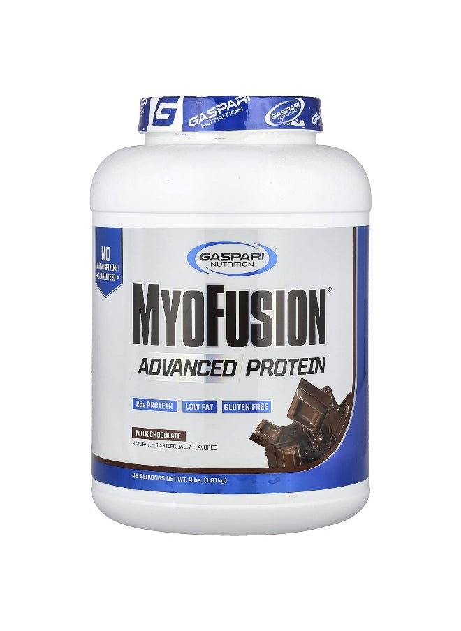 Gaspari Nutrition, MyoFusion®, Advanced Protein, Milk Chocolate, 4 lbs (1.81 kg)