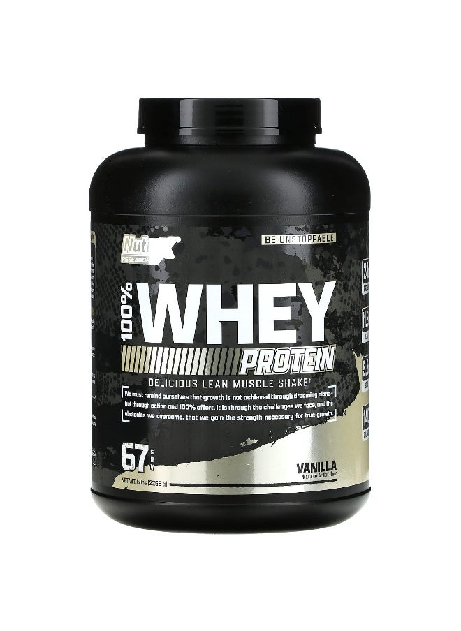 Nutrex Research, 100% Whey Protein, Vanilla, 5 lb (2,265 g )