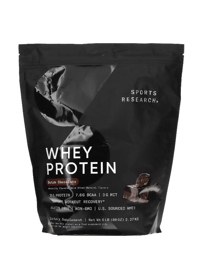 Sports Research, Whey Protein, Dutch Chocolate, 5 lb (2.27 kg)