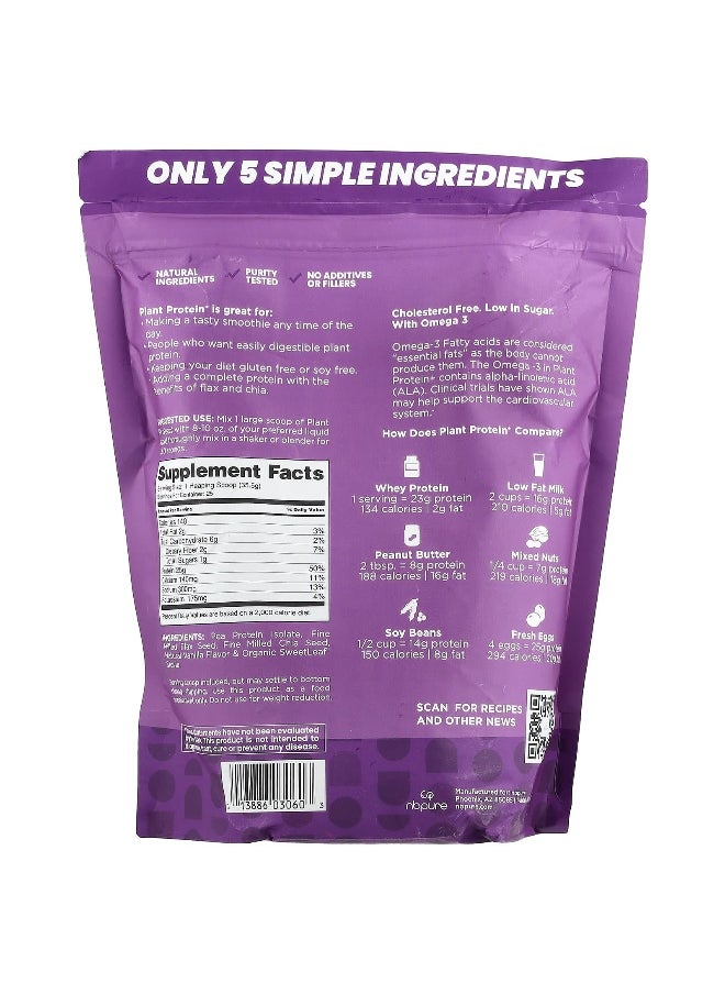 NB Pure, Plant Protein+, Creamy Vanilla, 1.95 lbs (887.5 g)