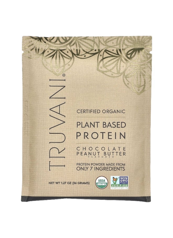 Truvani, Plant Based Protein Powder, Chocolate Peanut Butter, 10 Packs, 1.27 oz (36 g) Each