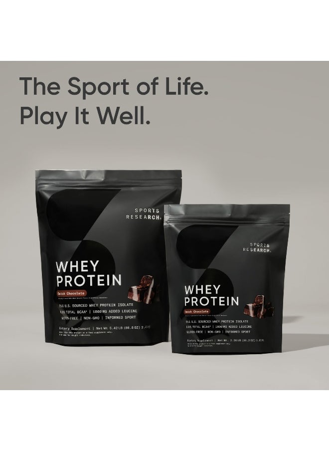Sports Research, Whey Protein, Dutch Chocolate, 2.26 lb (1.03 kg)