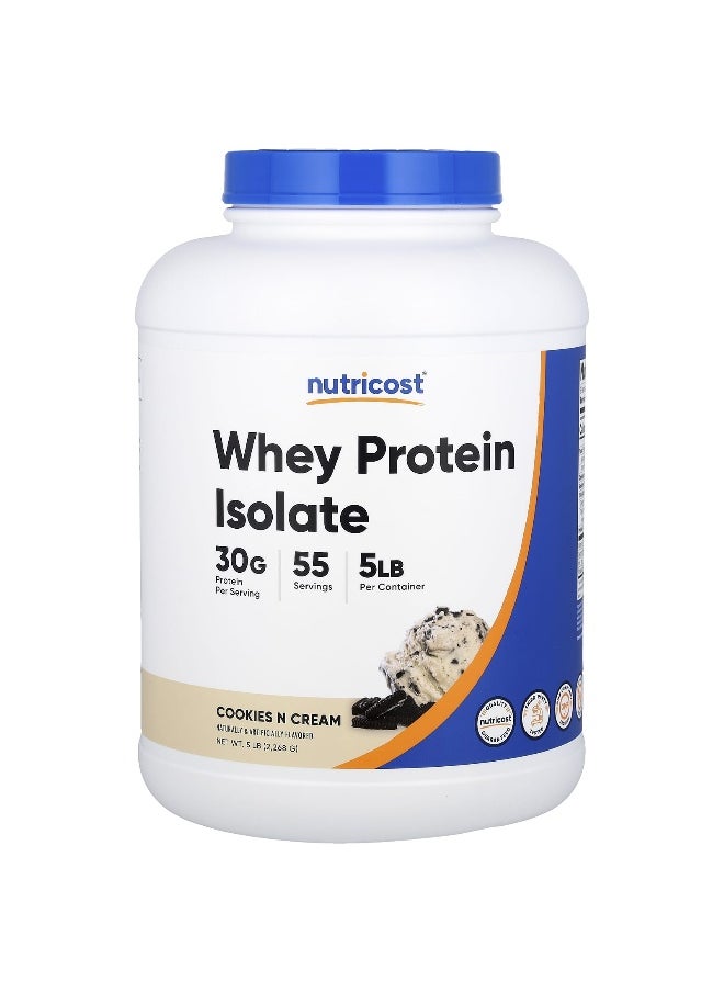 Nutricost, Whey Protein Isolate, Cookies N Cream, 5 lb (2,268 g)