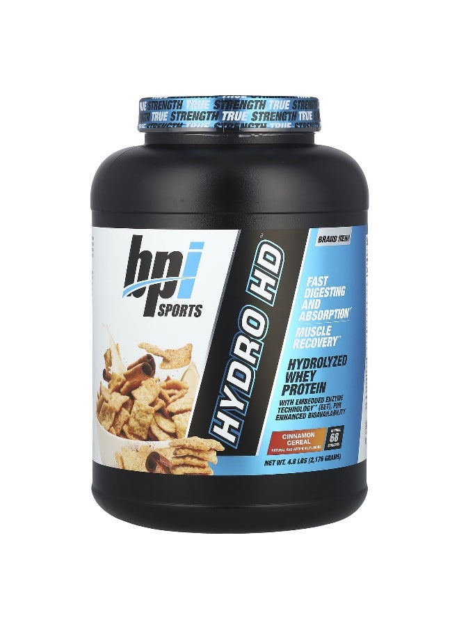 BPI Sports, Hydro HD™, Hydrolyzed Whey Protein, Cinnamon Cereal, 4.8 lbs (2,176 g)