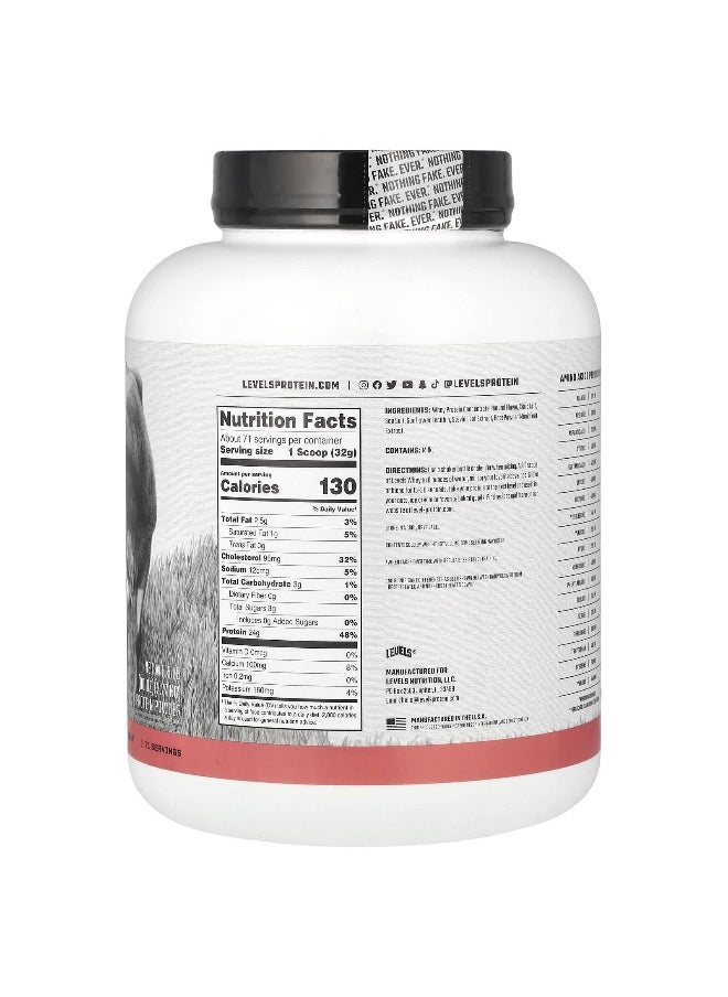 Levels, Grass Fed Whey Protein Powder, Strawberry, 5 lb (2.27 kg)