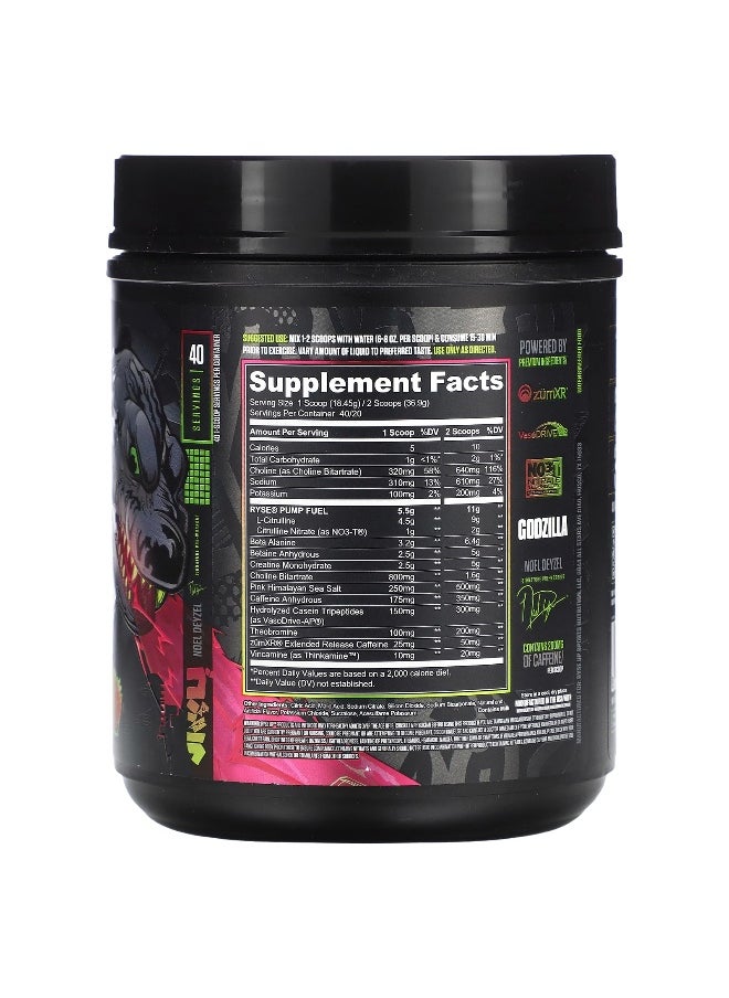 RYSE, Godzilla, Pre-Workout, Strawberry Kiwi, 1.6 lbs (738 g)