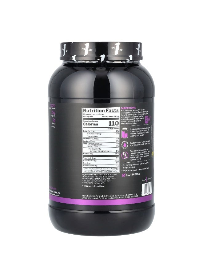Rule One Proteins, R1 Casein, Protein Powder Drink Mix, Vanilla Creme, 2.01 lbs (913.5 g)