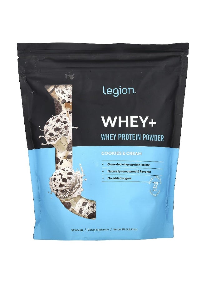 Legion Athletics, Whey+, Whey Protein Powder, Cookies & Cream, 1.94 lbs (879 g)