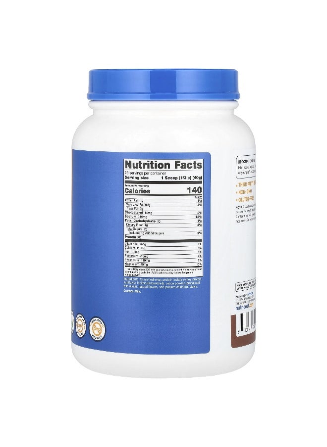 Nutricost, Grass-Fed Whey Protein Isolate, Milk Chocolate, 2 lb (907 g)