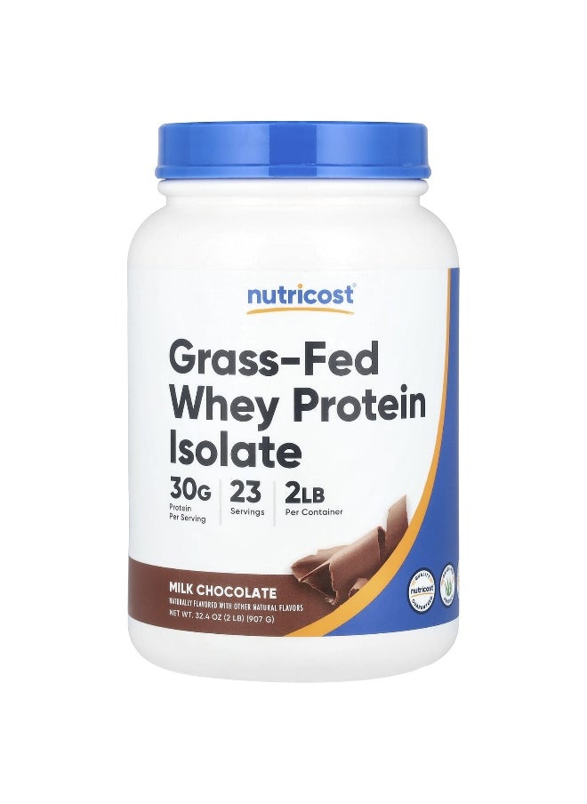 Nutricost, Grass-Fed Whey Protein Isolate, Milk Chocolate, 2 lb (907 g)