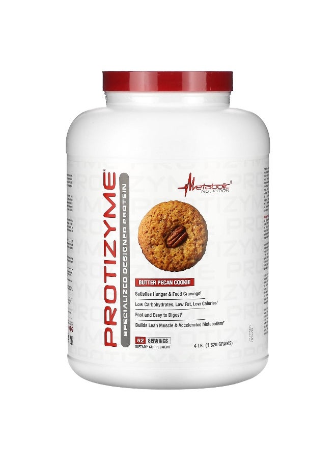 Metabolic Nutrition, Protizyme, Specialized Designed Protein, Butter Pecan Cookie, 4 lb (1,820 g)