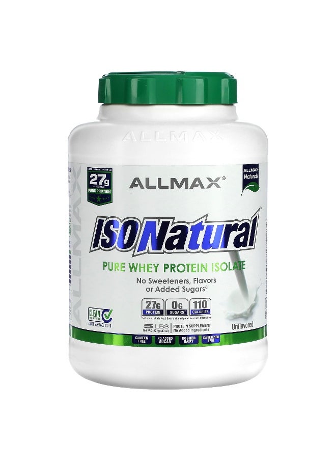 ALLMAX, ISONatural™, Pure Whey Protein Isolate, Unflavored, 5 lbs (2.27 kg)