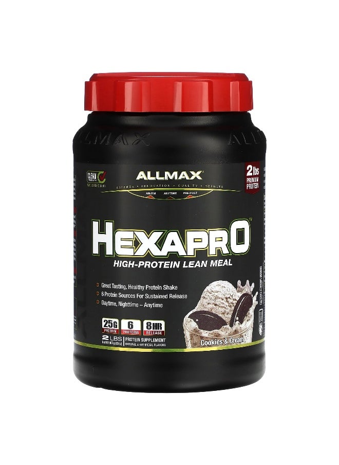 ALLMAX, Hexapro™, High-Protein Lean Meal, Cookies & Cream, 2 lbs (907 g)