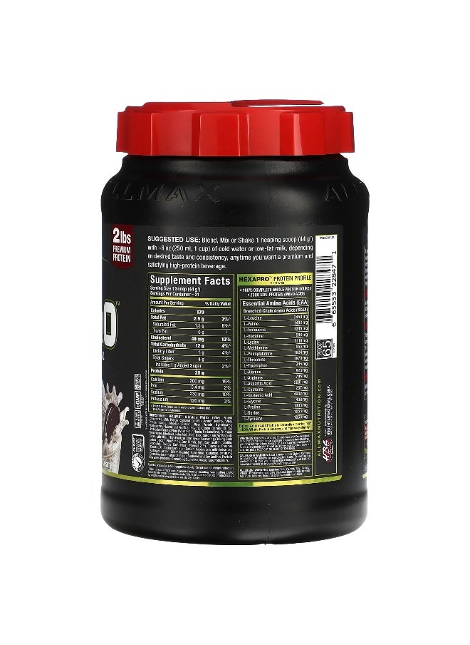 ALLMAX, Hexapro™, High-Protein Lean Meal, Cookies & Cream, 2 lbs (907 g)
