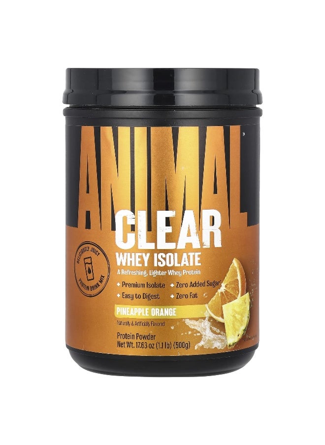 Animal, Clear Whey Isolate, Pineapple Orange, 1.1 lb (500 g)