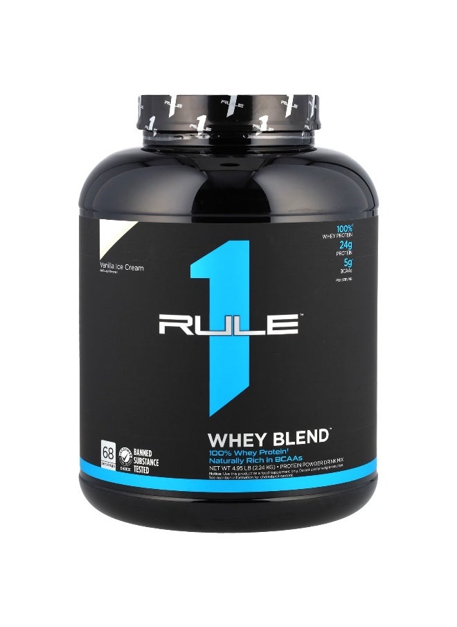 Rule One Proteins, Whey Blend, Protein Powder Drink Mix, Vanilla Ice Cream, 4.95 lb (2.24 kg)