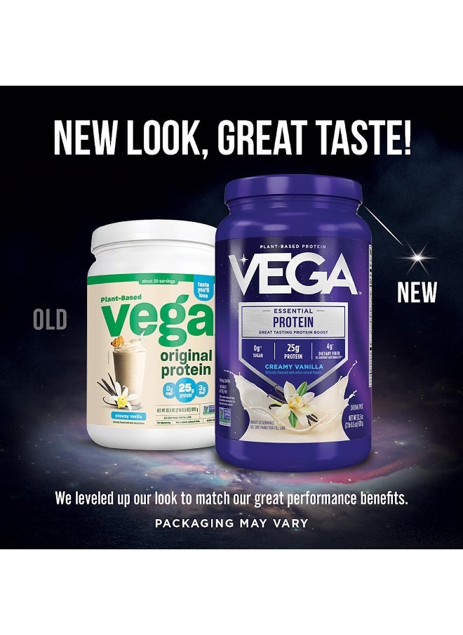 Vega, Essential Plant-Based Protein, Creamy Vanilla, 2 lb 0.5 oz (920 g)