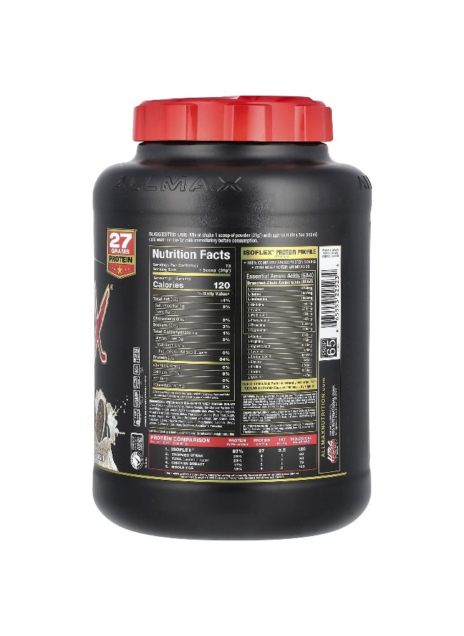 ALLMAX, ISOFLEX®, Pure Whey Protein Isolate, Cookies & Cream, 5 lbs (2.27 kg)