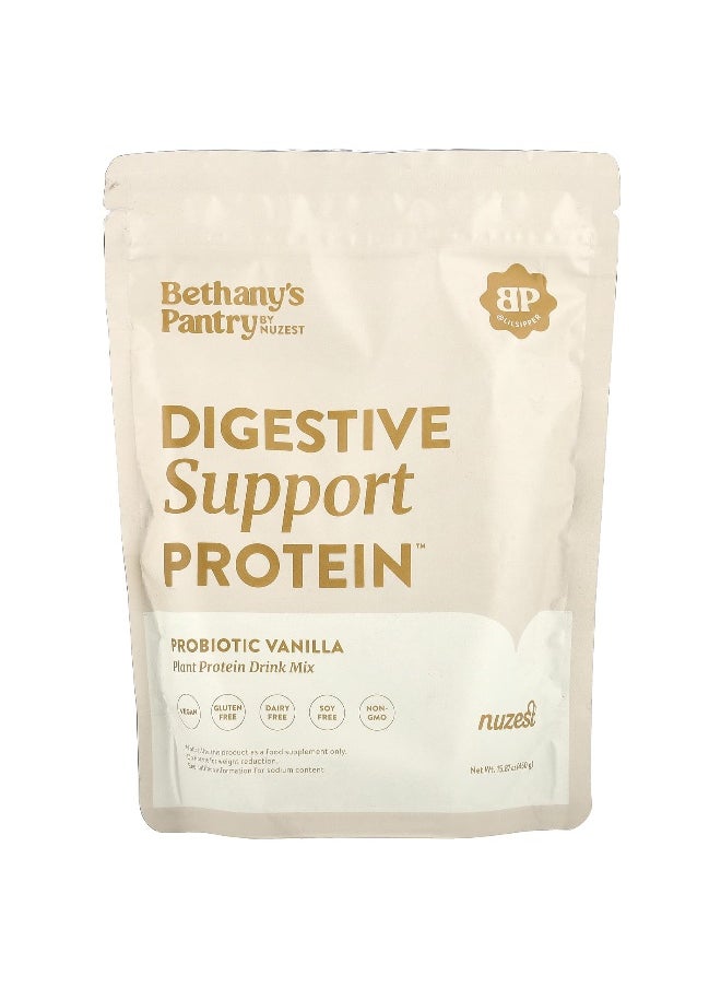 Nuzest, Digestive Support Protein™, Plant Protein Drink Mix, Probiotic Vanilla , 15.87 oz (450 g)
